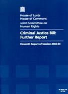 Criminal Justice Bill further report of - Front
