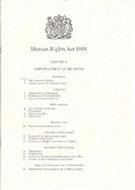 Human Rights Act 1998: Elizabeth II. Cha - Front